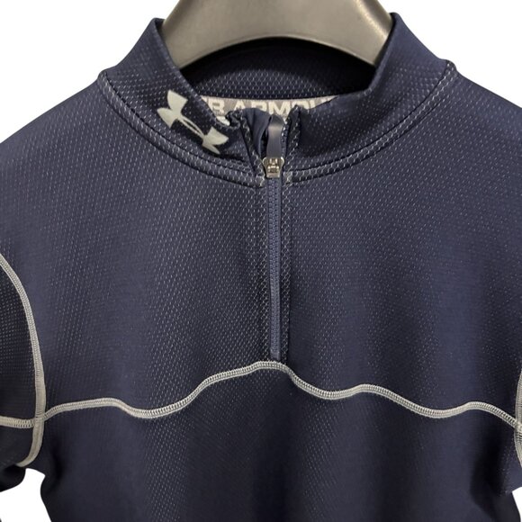Under Armour Coldgear 1/4 Zip Fleece Pullover Sweatshirt Size Medium - Picture 3 of 6